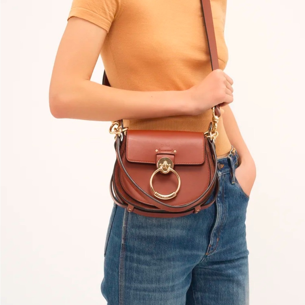 SMALL TESS BAG IN SHINY & SUEDE LEATHER - Picture 7 of 14